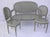 Lacquered Vienna Straw Living Room Set, 1890s, Set of 3 For Sale - Image 3 of 15