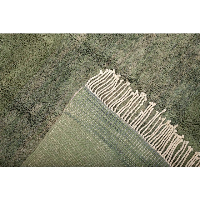 Textile Ombre Landscape Hand-Knotted Moroccan Wool Rug | 11'6" X 7'11" | One of a Kind For Sale - Image 7 of 9