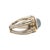 Contemporary Sterling Silver and 18k Gold Blue Chalcedony Ring, Size 7 For Sale - Image 3 of 3