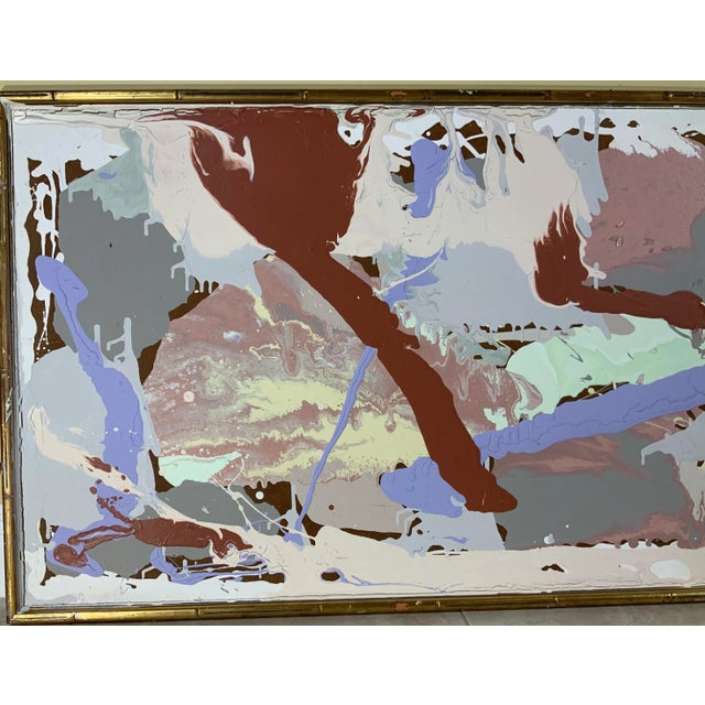 Brown "Sideview 2" Contemporary Abstract Mixed-Media Painting by Joseph Malekan, Framed For Sale - Image 8 of 13