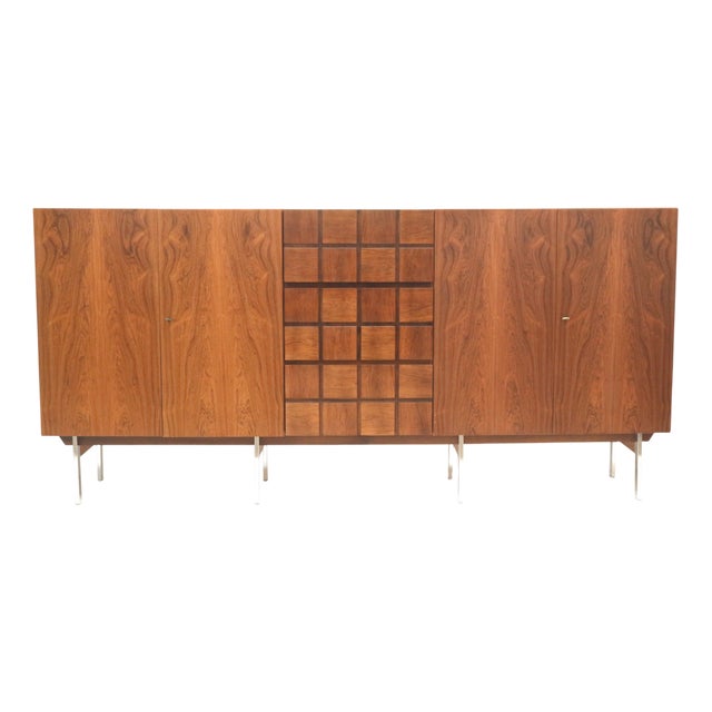 Vintage Rosewood Sideboard with Bar Section, 1960s For Sale