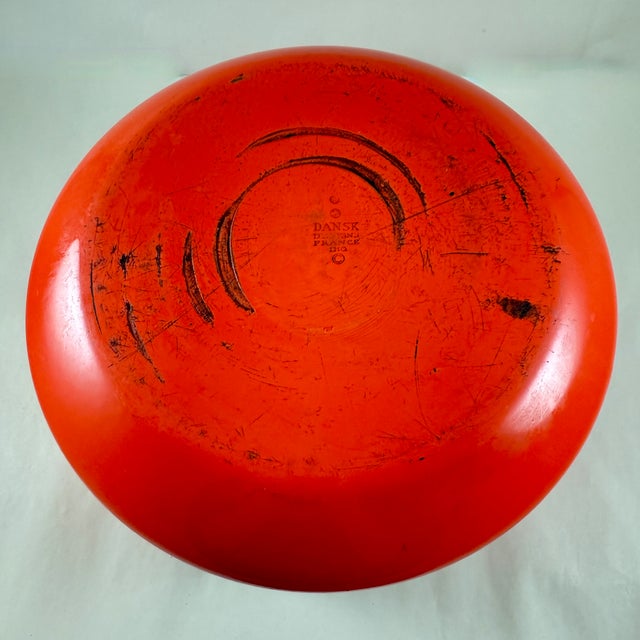 1960s Dansk Kobenstyle Red 8 Qt Enamel on Steel Stock Pot For Sale - Image 11 of 11