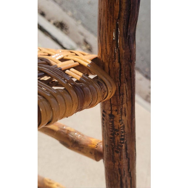 Brown Set of Four 1930s Old Hickory Arm Chairs For Sale - Image 8 of 10