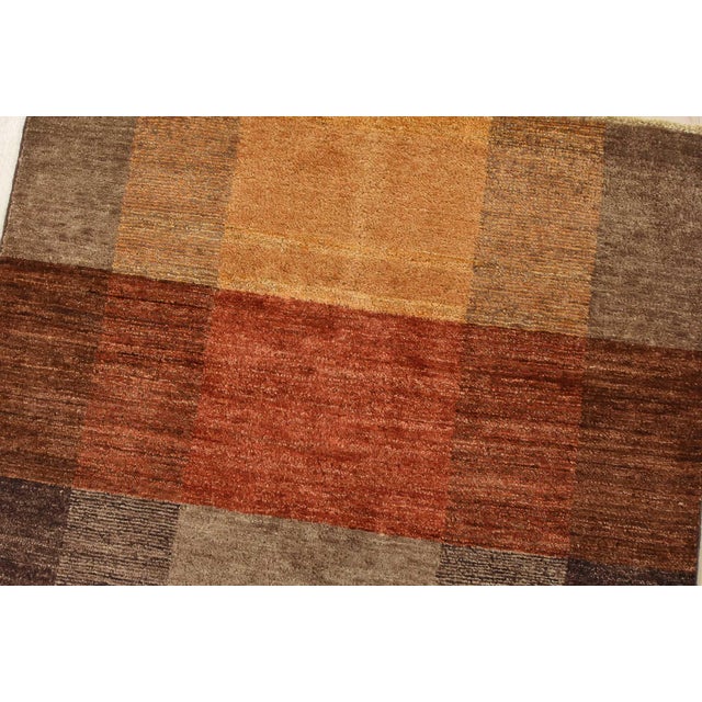 Gabbeh Runner 3’2” X 9’11” Multicolor Wool Contemporary Hand-Knotted Rug For Sale In Philadelphia - Image 6 of 14