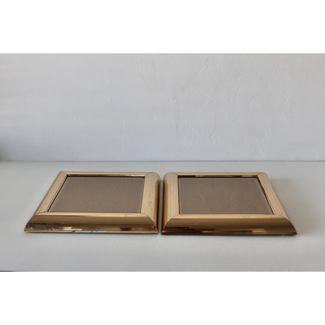 Original Windsor Art of California Disco Ball Gold Square Mirror Vintage- A Pair For Sale - Image 10 of 16