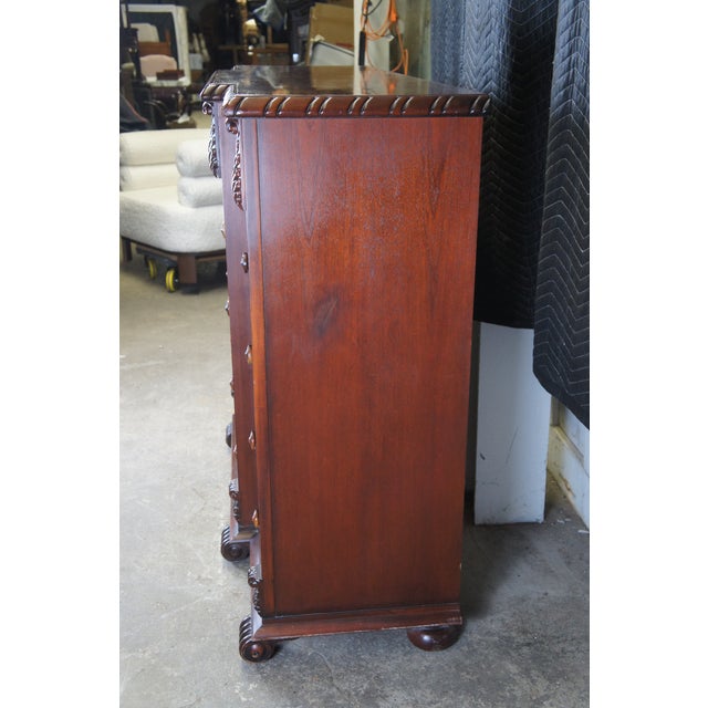 Late 20th Century Ralph Lauren Henredon George II Mahogany Gentleman's Dresser Chest of Drawers For Sale - Image 9 of 15