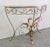 Italian Italian Style Silver Gilt Metal & Crystal Console Table For Sale - Image 3 of 8