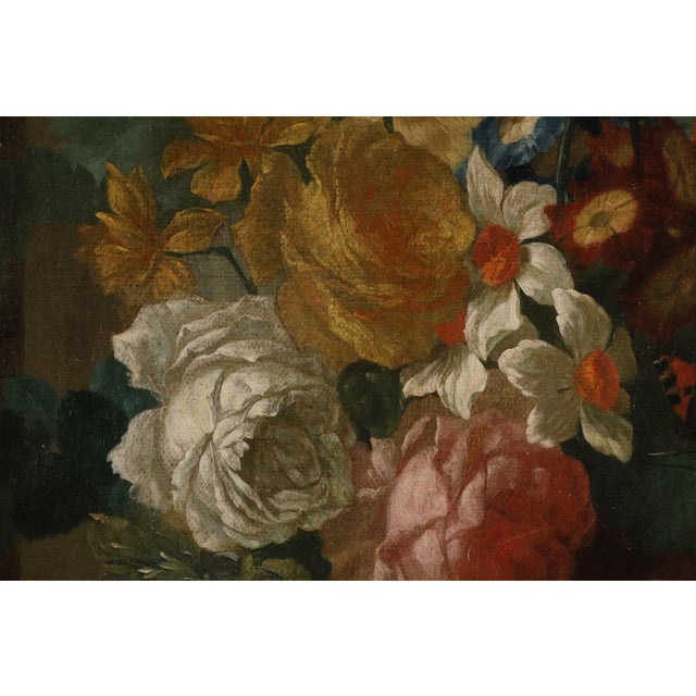 Cerchia Di Jan Van Huysum, Still Life Flowers, 1750, Oil on Canvas For Sale - Image 7 of 16