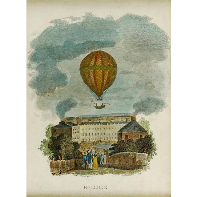 English Early 19th Century Rare "Balloon" Engraving For Sale - Image 3 of 4