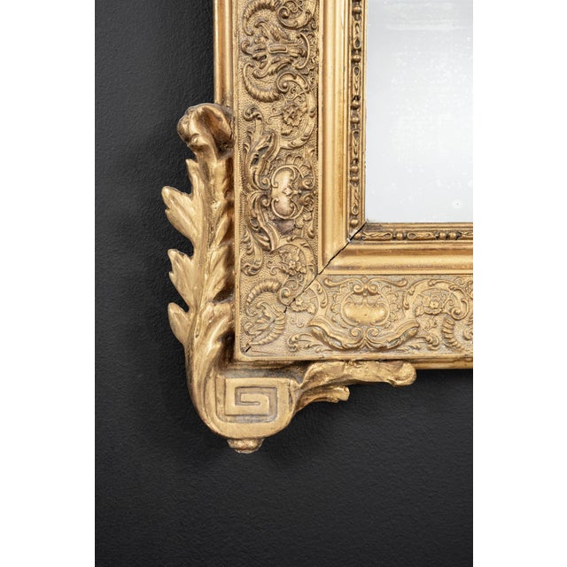 19th Century Louis XV style giltwood mirror.