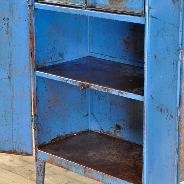 Vintage Industrial Iron Cabinet, 1970s For Sale - Image 6 of 15