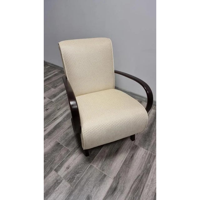 Armchair by Jindrich Halabala, 1940s, in Restored conditions. Designed 1920 to 1949 I have official proof of authenticity...