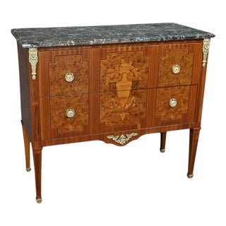 Louis XVI Style Marquetry Chest of Drawers For Sale