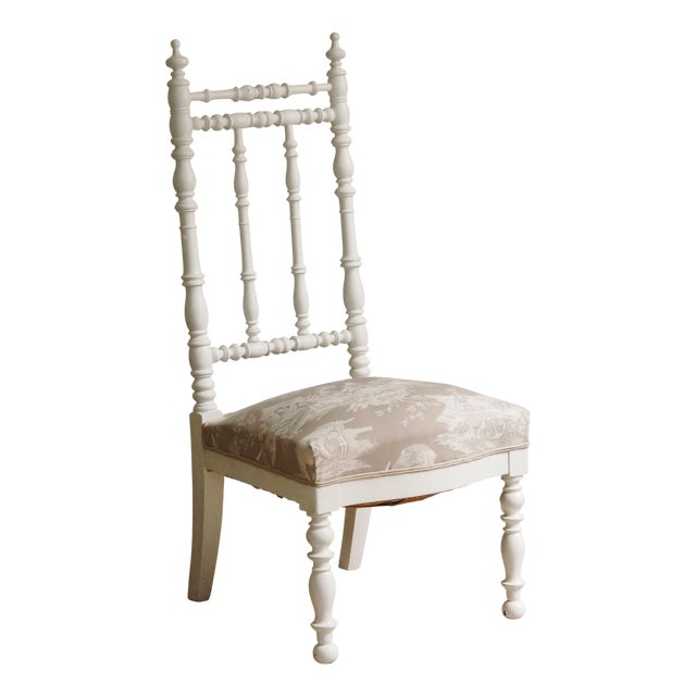 Low Gründerzeit Chair with Turned Backrest For Sale