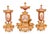 Antique French Gilt Bronze & Porcelain Three-Piece Figural Clock Garniture For Sale - Image 13 of 13