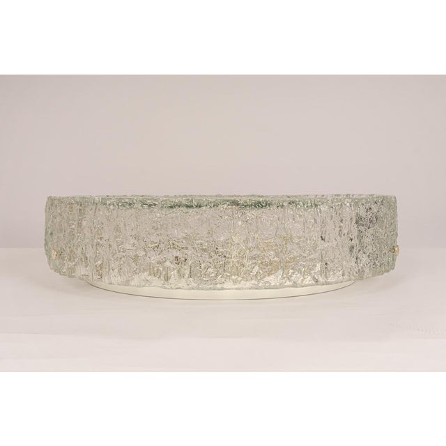 Glass Large Murano Glass Flushmount Fixture from Kaiser, 1960s For Sale - Image 7 of 18