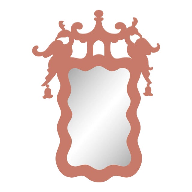 Fleur Home x Aldous Bertram Rococo Mirror in Red Earth, 22x30 For Sale