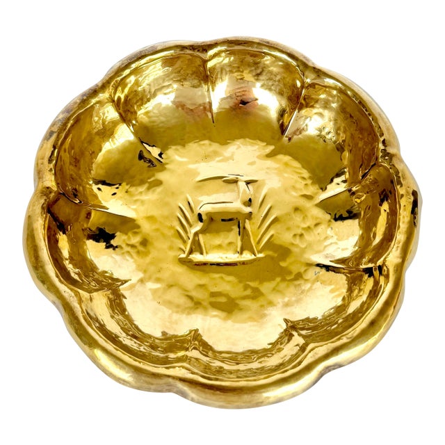 Weimar Germany Art Deco Brass Bowl, Dresden 1925 For Sale