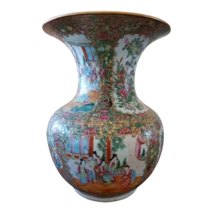 Antique Chinese Porcelain Palace Large Bulbous Vase