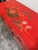 Metal Hand Painted Red Lacquered Chinoiserie Cabinet For Sale - Image 7 of 12