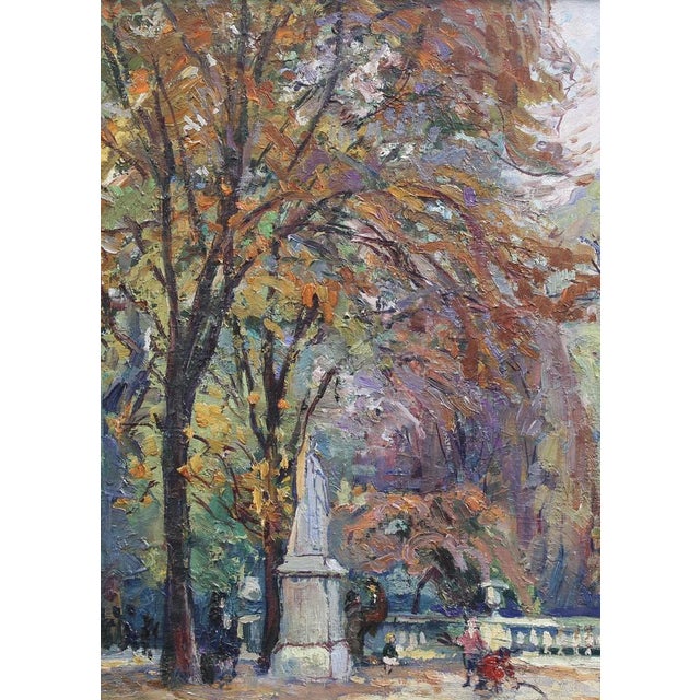 Marie de Nivouliès de Pierrefort, Le Jardin du Luxembourg, 1910, Oil on Canvas, Framed For Sale - Image 15 of 18