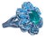 1.5 Carat Natural Oval Cut Emerald Ring With Blue Topaz & Amethyst 14 Karat Gold For Sale