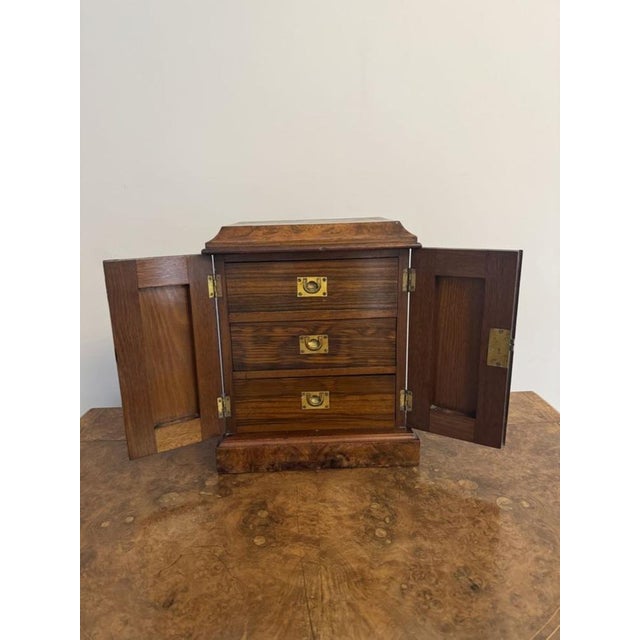 Victorian Walnut Jewellery Cabinet, 1880s For Sale - Image 6 of 9