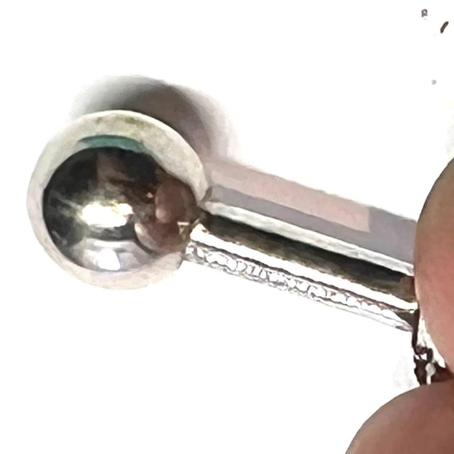 1990s 1990s Pair of Tiffany & Co Estate Globe Cufflinks Sterling Silver For Sale - Image 5 of 6