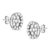 .925 Sterling Silver 1 1/2 Cttw Round-Cut Diamond Oval Shaped Stud Earrings, A Pair For Sale - Image 4 of 6