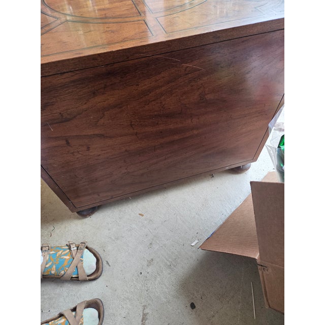 1970s Drexel Oxford Square End Table or Commode For Sale - Image 5 of 9