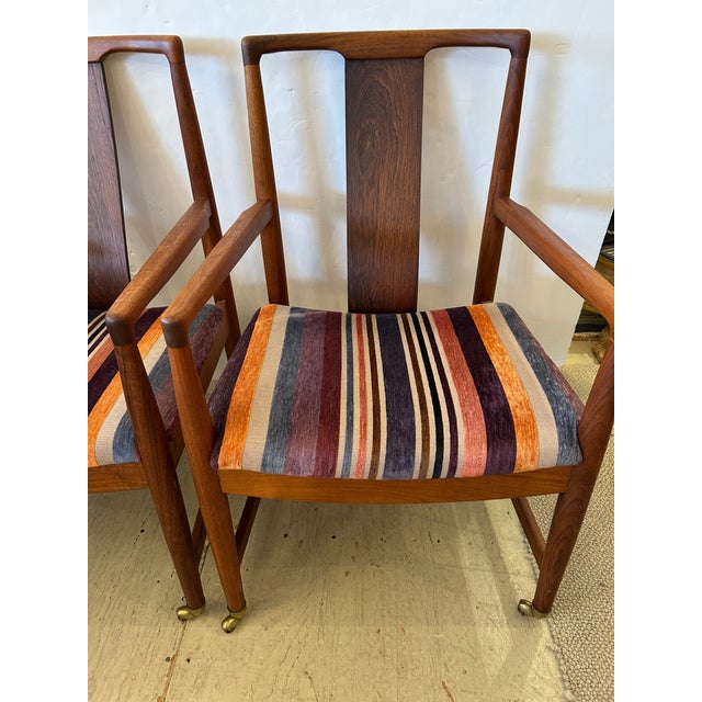 Mid-Century Modern John Stuart Mid Century Modern Teak Armchairs - A Pair For Sale - Image 3 of 14