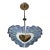 Blue Murano Glass Pendant in the Shape of a Fan, 1970s For Sale