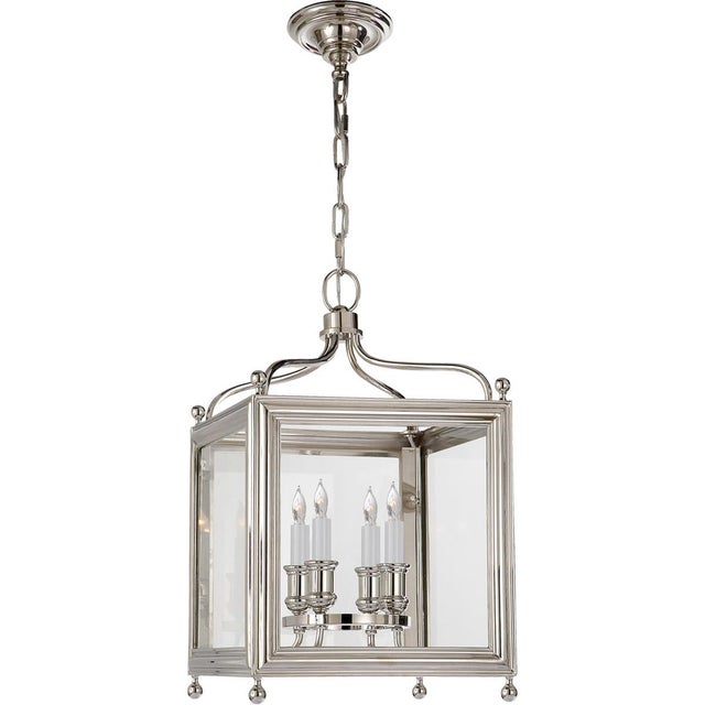Traditional J. Randall Powers for Visual Comfort Signature Greggory Small Lantern in Polished Nickel For Sale - Image 3 of 4