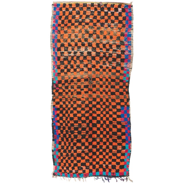 Vintage Berber Moroccan Rug - 04'02 X 09'00 For Sale - Image 9 of 9