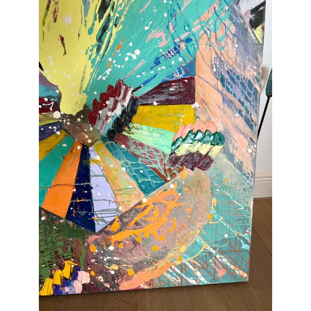 Monroe Hodder, Large Abstract Expressionist Colorful Painting Monroe Hodder Slow Dancing, 2014 For Sale - Image 11 of 13