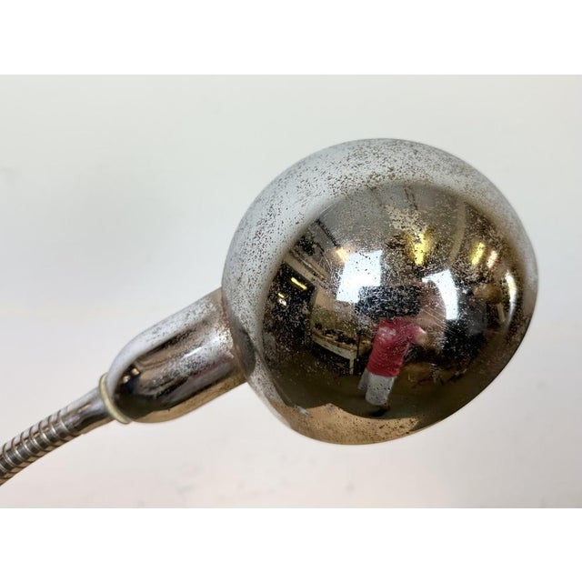 Vintage Italian Gooseneck Table Lamp in Chrome, 1960s For Sale - Image 13 of 18