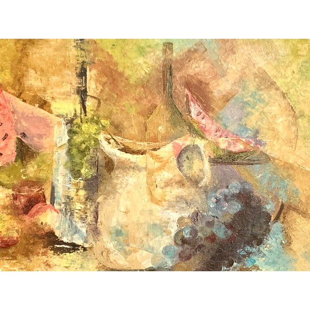 Expressionism 1970s American Cubist Still Life Painting, Framed For Sale - Image 3 of 6