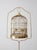 Vintage Brass Bird Cage With Stand For Sale - Image 10 of 12