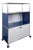Gentian Blue and White Cabinet with Drop-Down Door on Casters from USM Haller For Sale