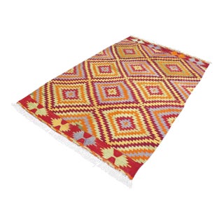 1960s Bohemian Style Kilim Rug - 65" X 107" For Sale