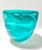 Turquoise Hand Blown Turquoise Swirl Art Glass Ice Bucket or Cachepot For Sale - Image 8 of 8