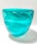 Turquoise Large Hand-Blown Turquoise Swirl Art Glass Bowl or Cachepot For Sale - Image 8 of 8