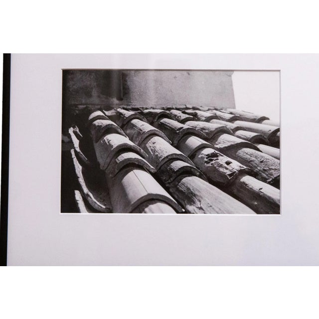 Old New House The Terracotta Framed Roof Black and White Photograph For Sale - Image 4 of 5