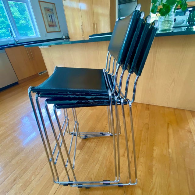 Italian Design Modern Counter Stools From Design Within Reach Set of Four For Sale - Image 11 of 15