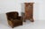 Large Art Deco Roll Arm Lounge Chair in Olive Green Velvet, Denmark, 1940s For Sale - Image 14 of 16