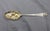 Sterling silver & gold wash pair of George II tablespoons, English. Hanoverian pattern converted in the late 19th century...