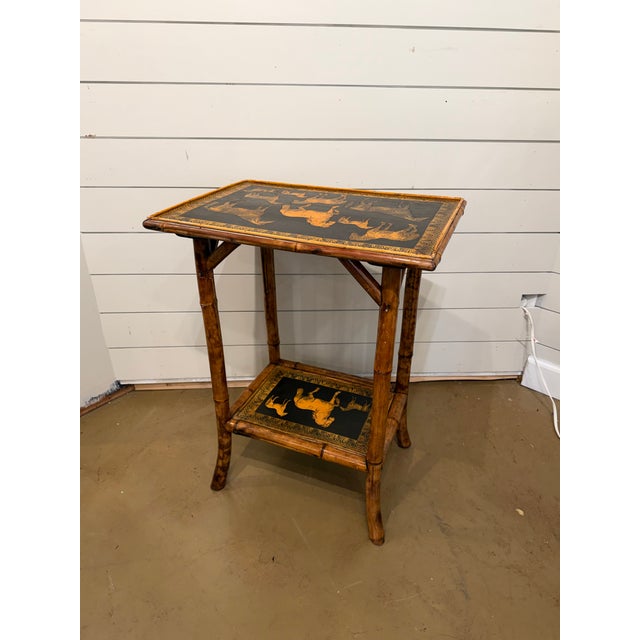 19th Century English Decoupage Side Table For Sale - Image 4 of 9