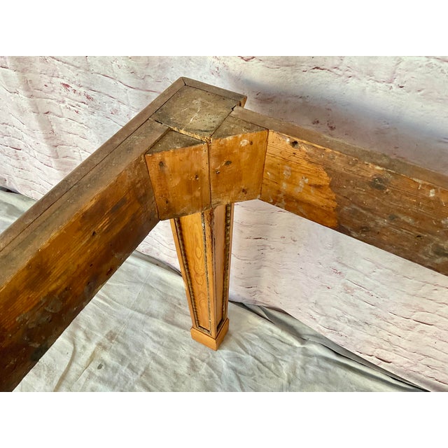 Swedish Marble Top Pine Console Table With Bronze Mounts For Sale - Image 16 of 17