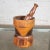 Wood Vintage Mid-Century Modern Mortar and Pestle or Objet d'Art Hand Turned Wood For Sale - Image 7 of 12