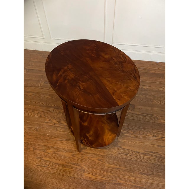 Pair of Leighton Hall Mahogany Oval End Tables - Showroom Samples For Sale - Image 4 of 12